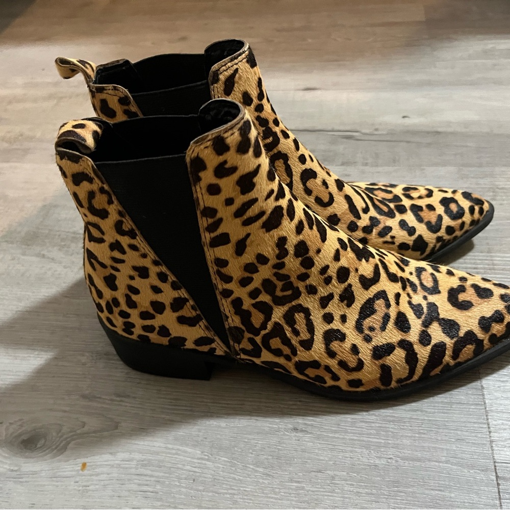 Steve Madden animal print ankle boots